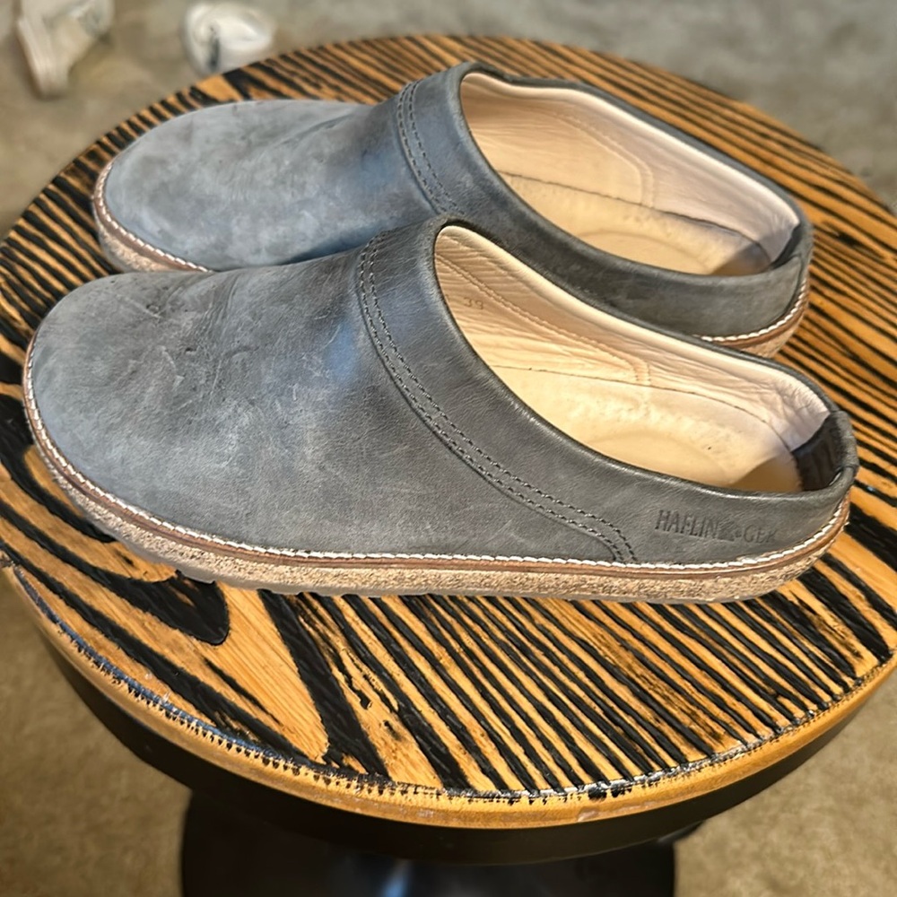 Leather Haflinger Slides 39